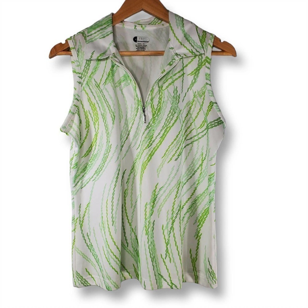IZOD X-treme Function Cool FX Sleeveless Golf Shirt Green Size Medium